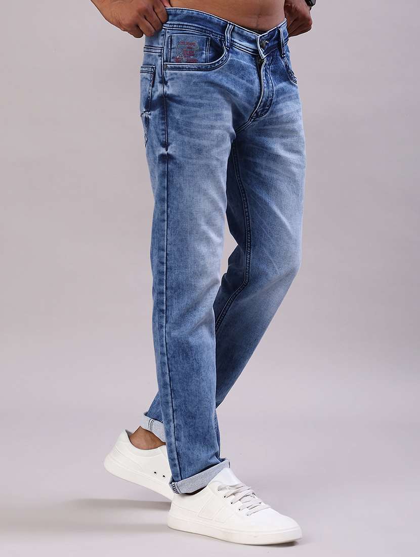 men washed mid rise full length jeans - 22022253 -  Standard Image - 1