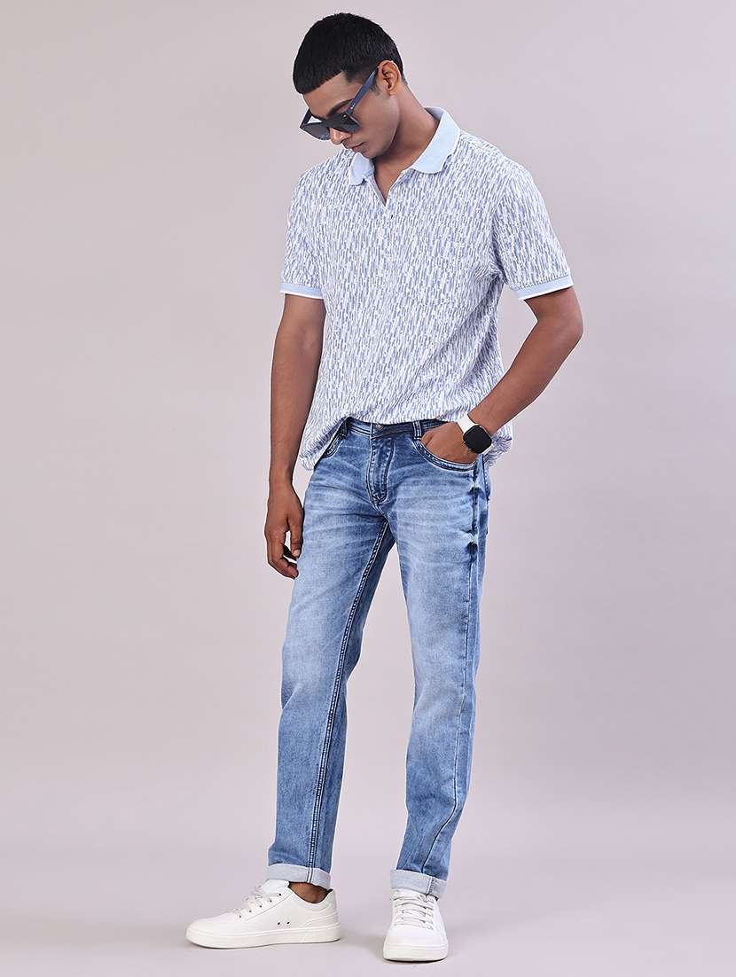 men washed mid rise full length jeans - 22022253 -  Standard Image - 4