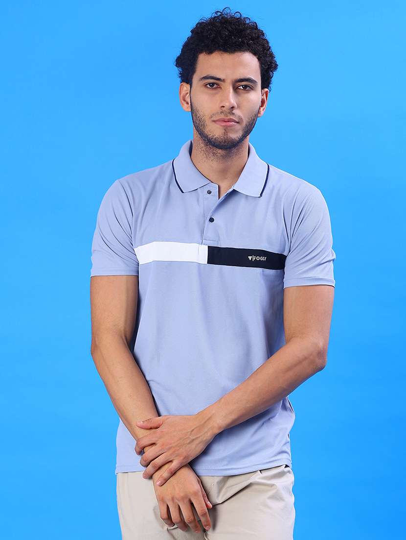 men striped short sleeve regular fit polo t-shirt - 22022262 -  Standard Image - 1