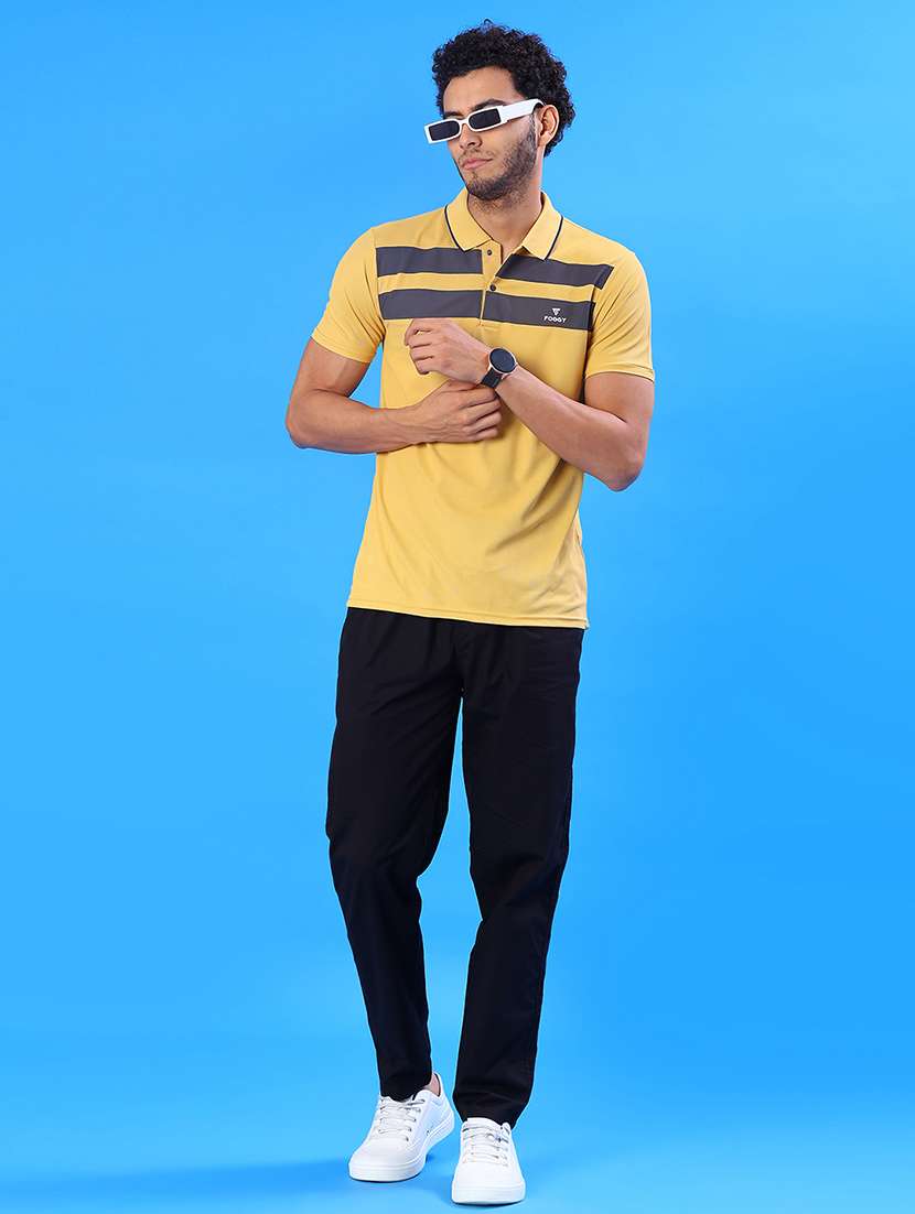 men striped short sleeve regular fit polo t-shirt - 22022280 -  Standard Image - 4