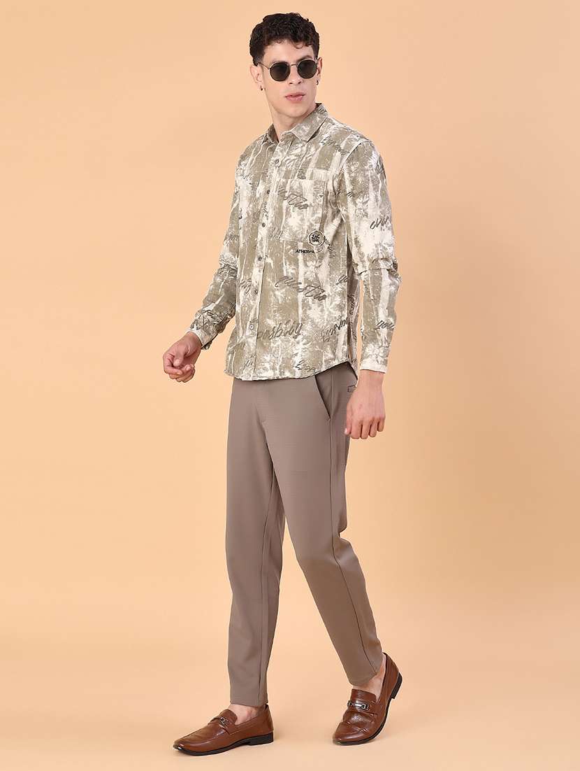 men printed long sleeve regular fit casual shirt - 22022302 -  Standard Image - 4