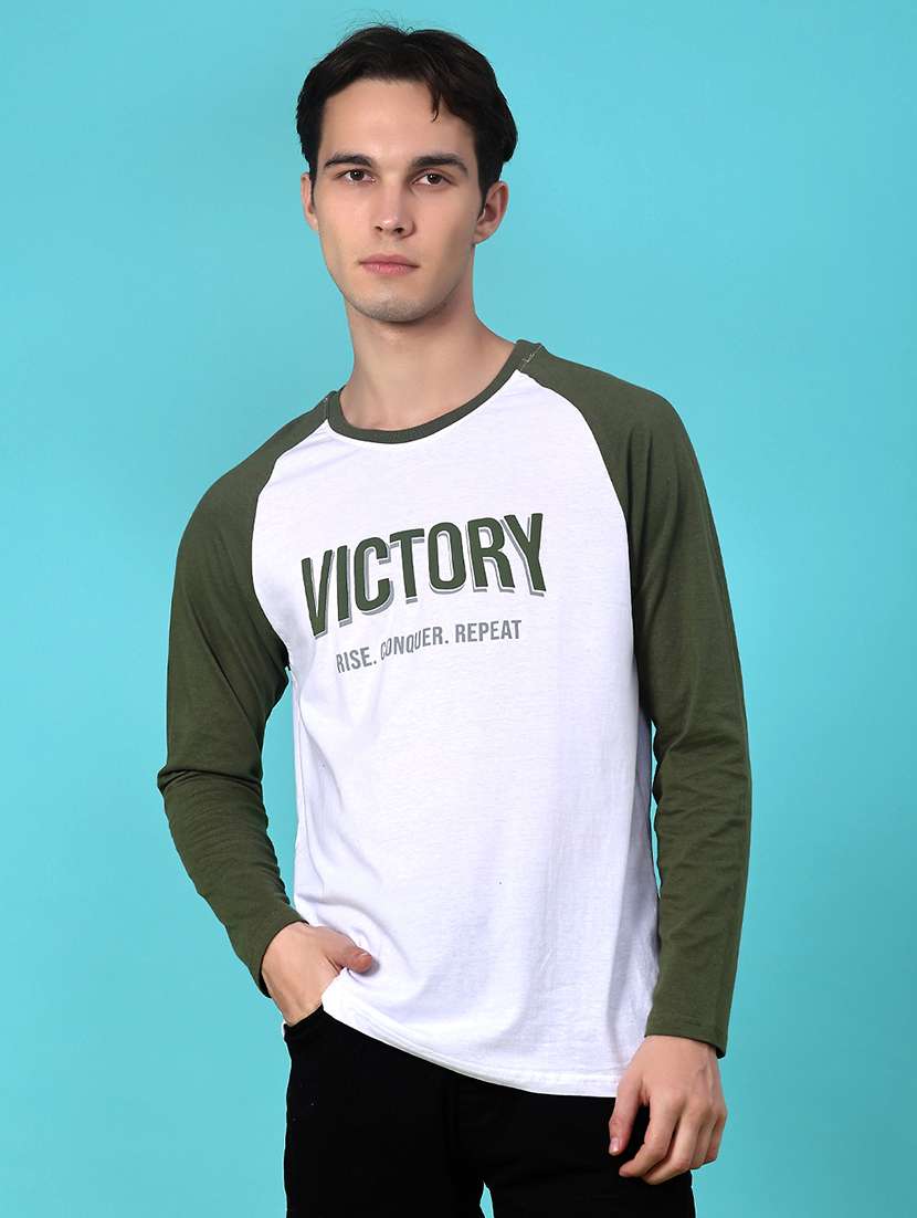 men color block long sleeve regular fit t-shirt - 22022329 -  Standard Image - 1