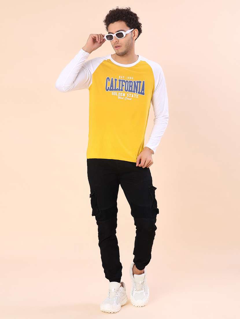 men color block long sleeve regular fit t-shirt - 22022330 -  Standard Image - 4