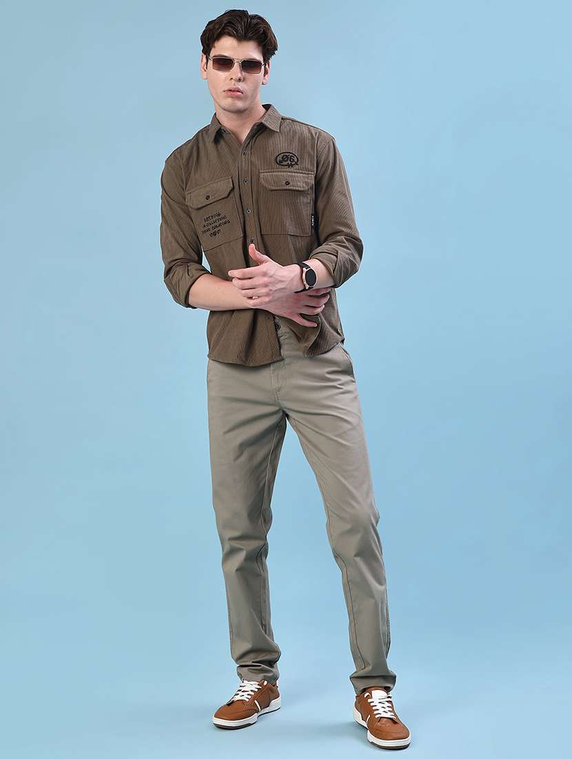 men printed long sleeve regular fit casual shirt - 22022380 -  Standard Image - 4