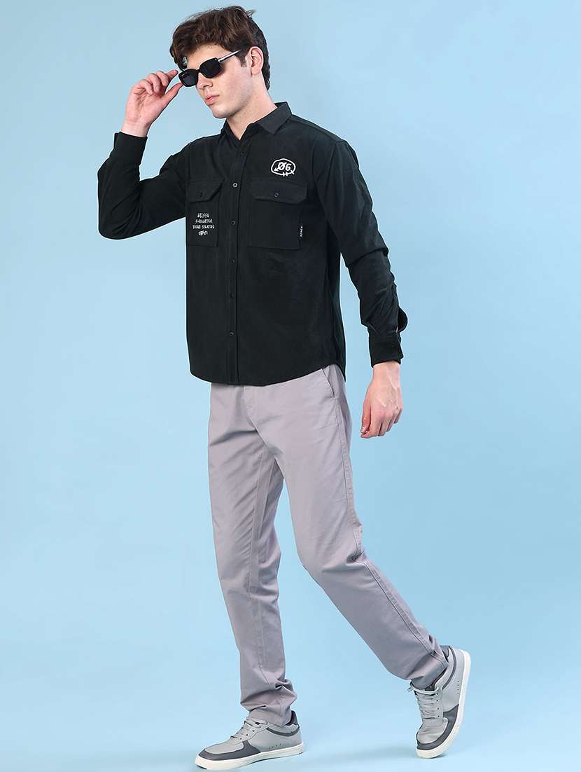 men printed long sleeve regular fit casual shirt - 22022383 -  Standard Image - 4