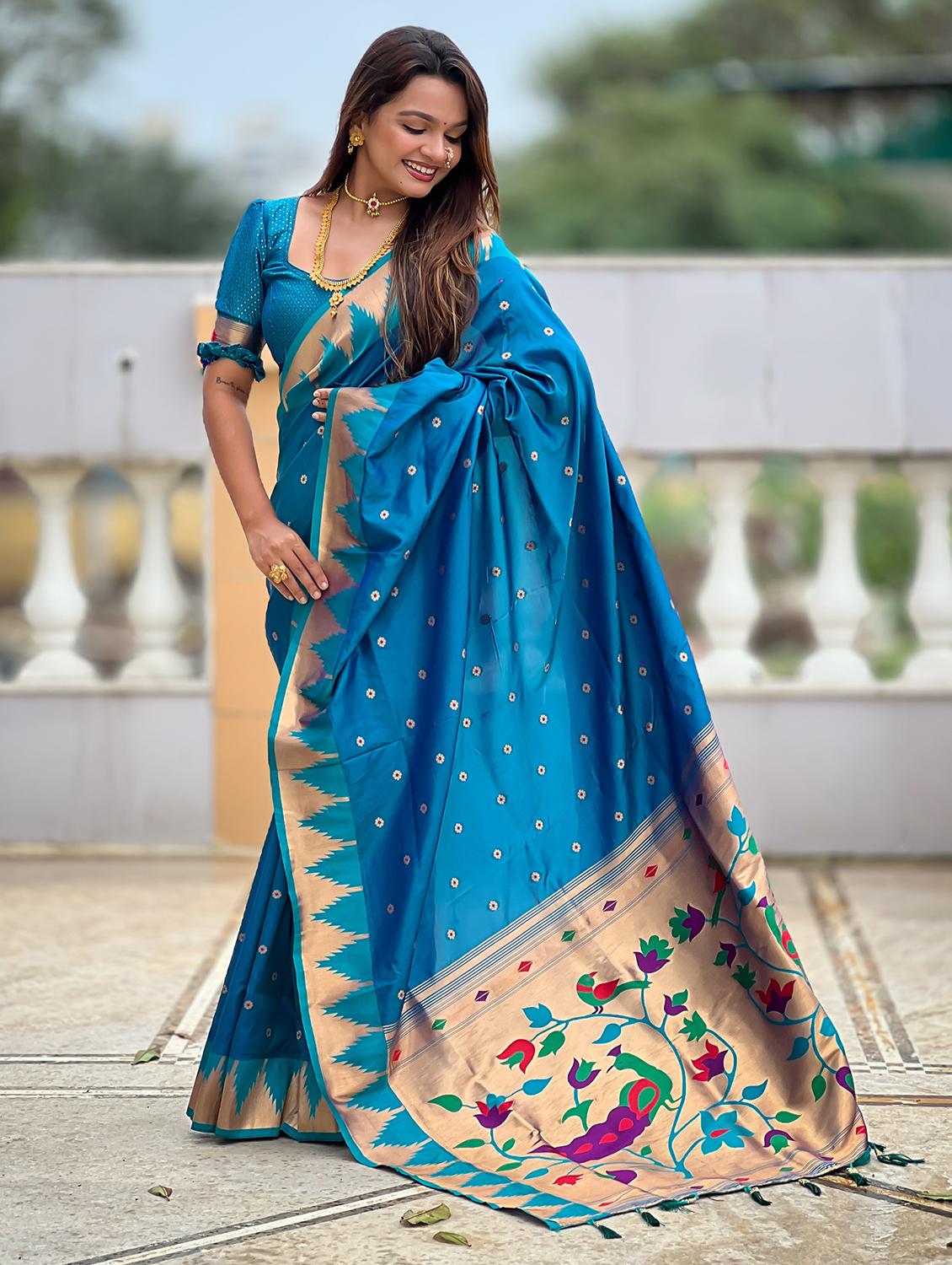 women self design paithani saree with blouse - 22022398 - Standard Image - 1