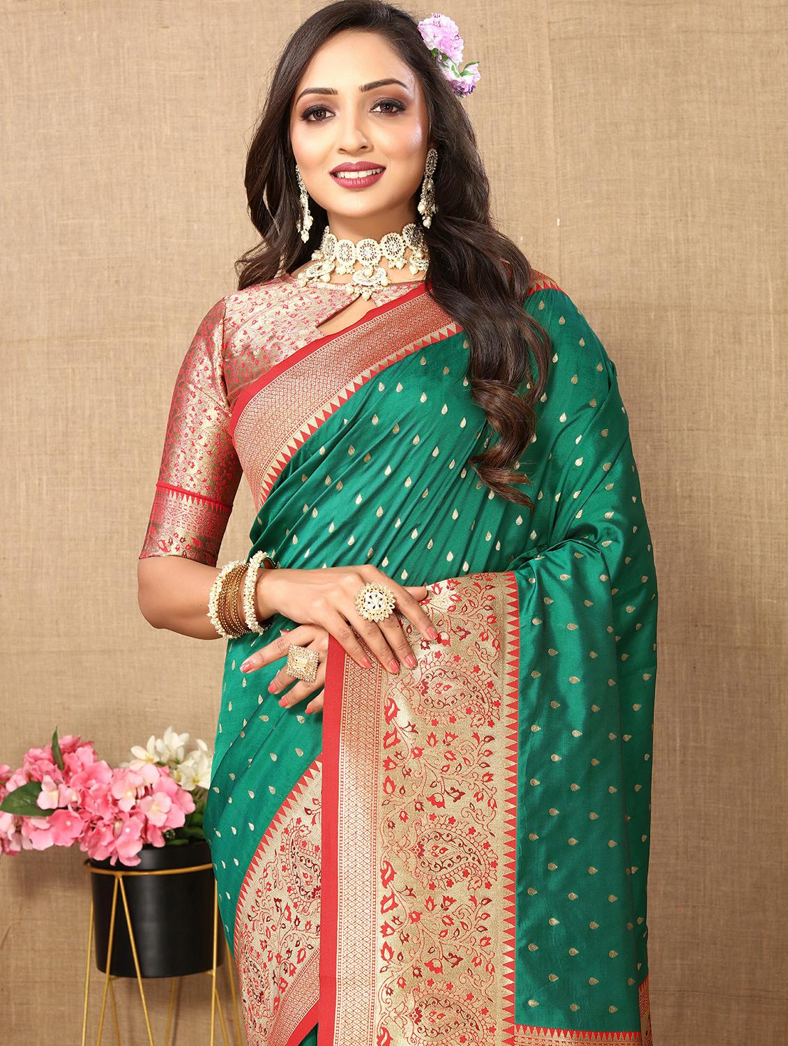 women self design banarasi saree with blouse - 22022405 - Standard Image - 1