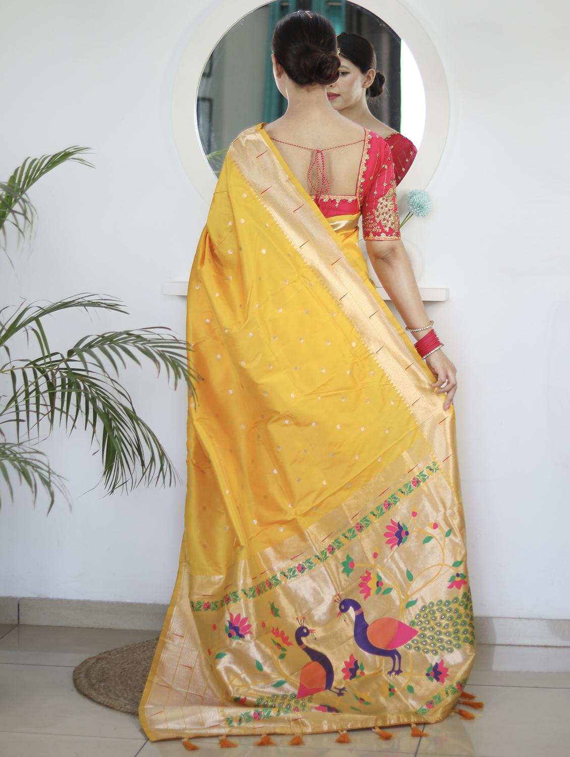 women self design paithani saree with blouse - 22022419 - Standard Image - 1