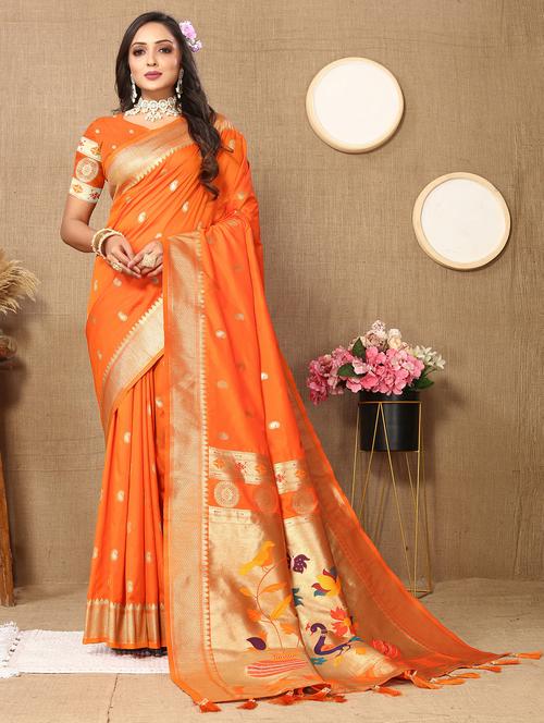 women self design paithani saree with blouse - 22022423 - Standard Image - 0