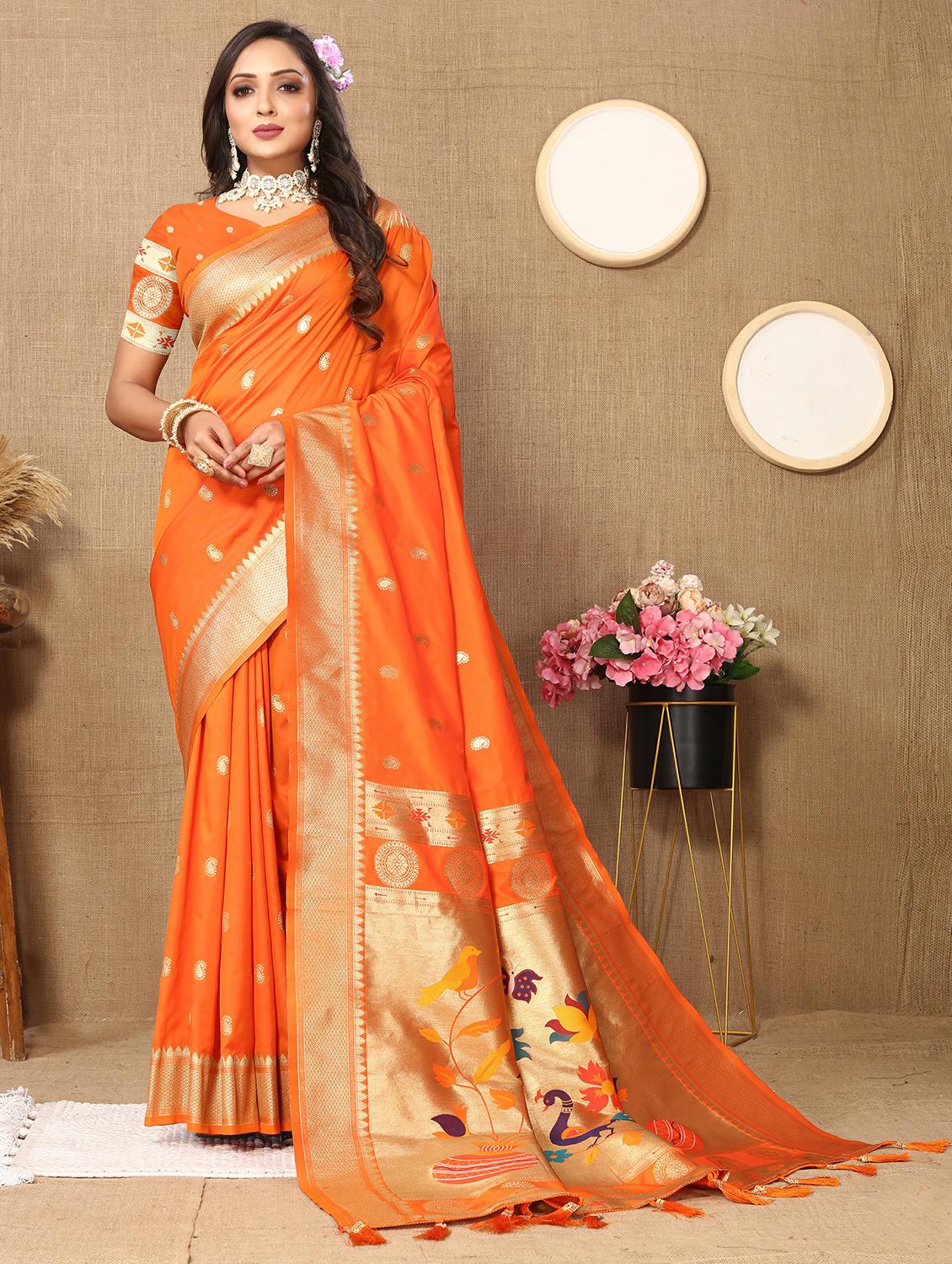 women self design paithani saree with blouse - 22022423 - Zoom Image - 0