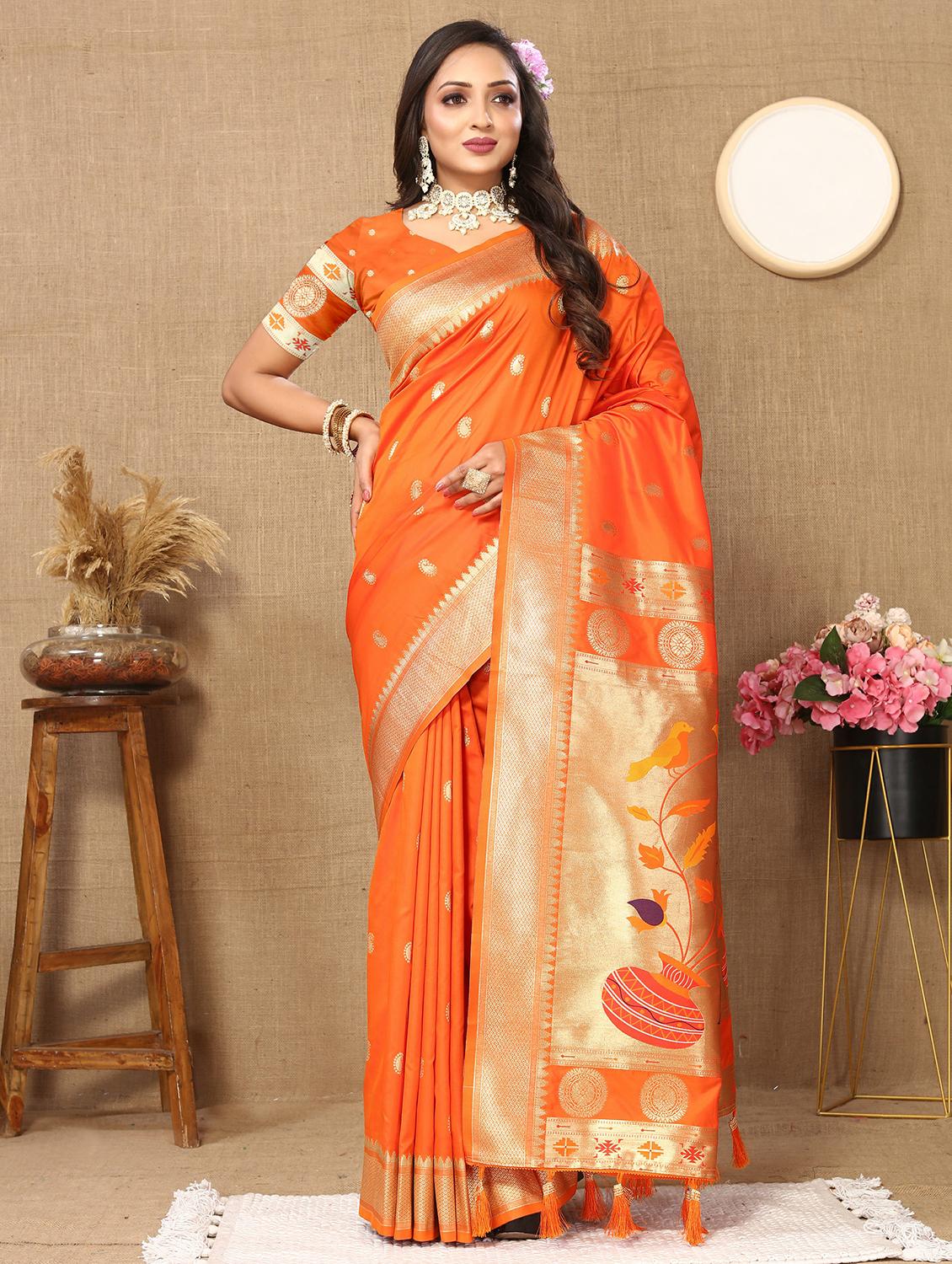 women self design paithani saree with blouse - 22022423 - Standard Image - 1