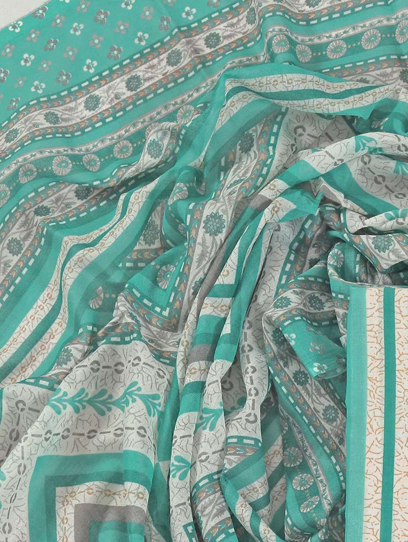 women solid with work embroidered unstitched suit set - 22022458 - Standard Image - 4