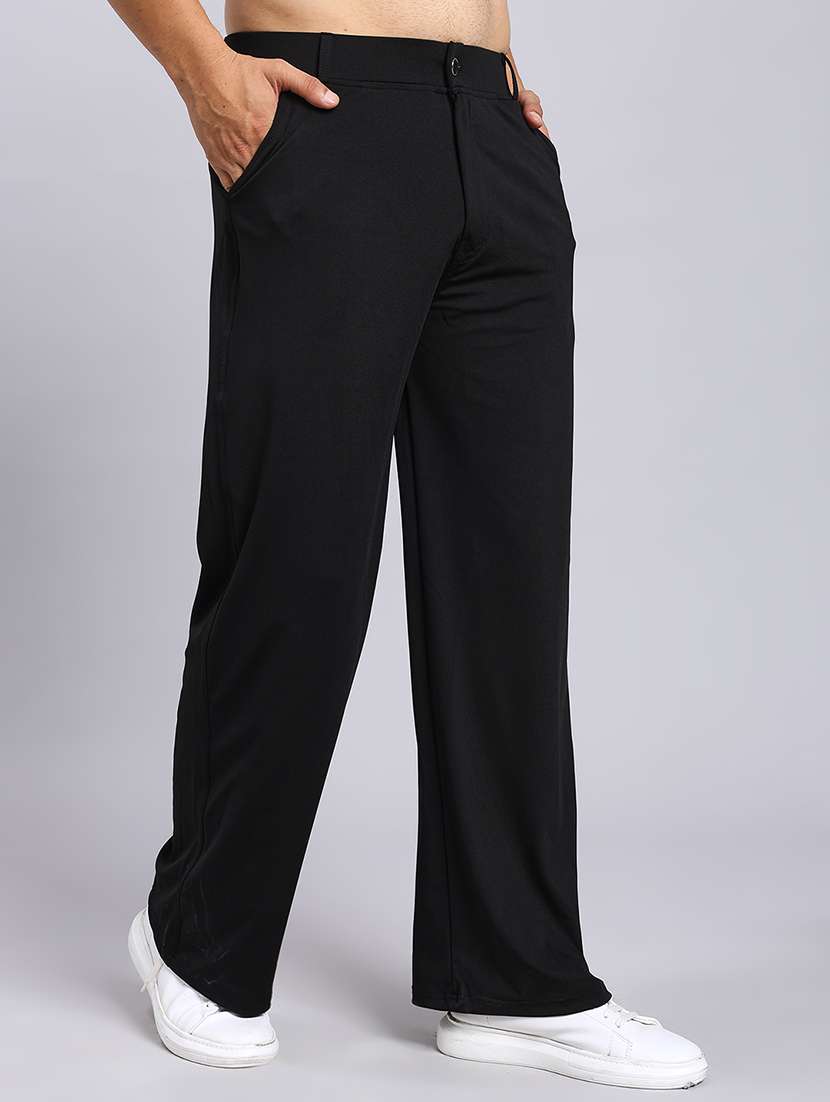 men solid mid rise loose fit chinos  - 22022466 -  Standard Image - 1