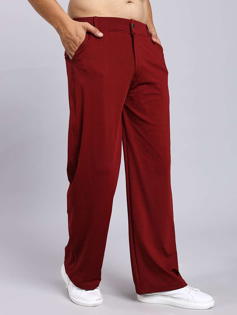 men solid mid rise loose fit chinos  - 22022470 -  Standard Image - 1