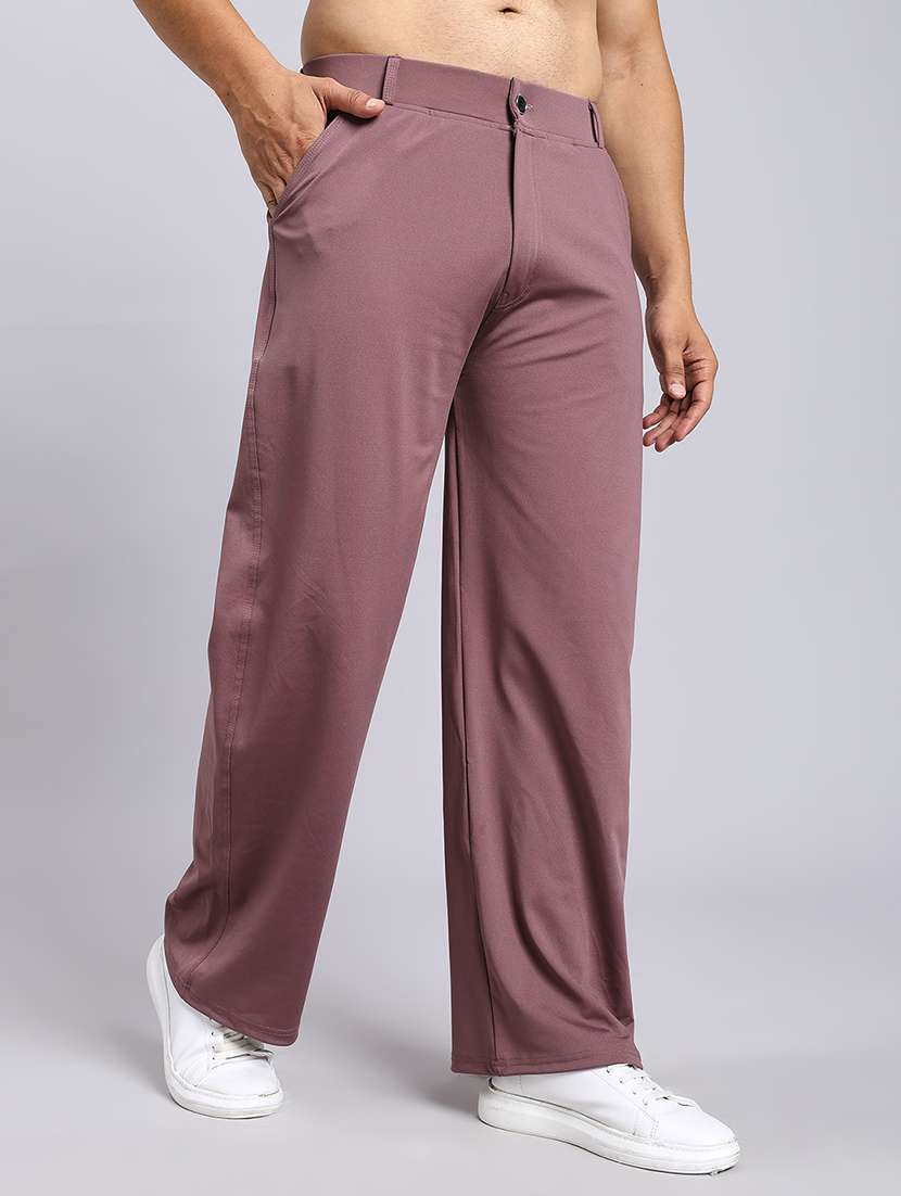 men solid mid rise loose fit chinos  - 22022477 -  Standard Image - 1