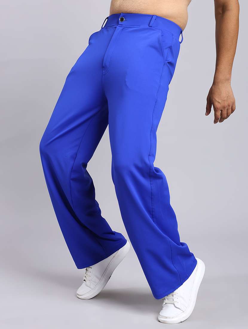 men solid mid rise loose fit chinos  - 22022480 -  Standard Image - 1