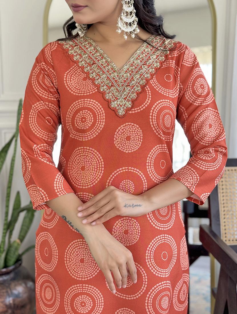 women embroidered three quarter sleeve kurta pant with dupatta set - 22022742 - Standard Image - 4