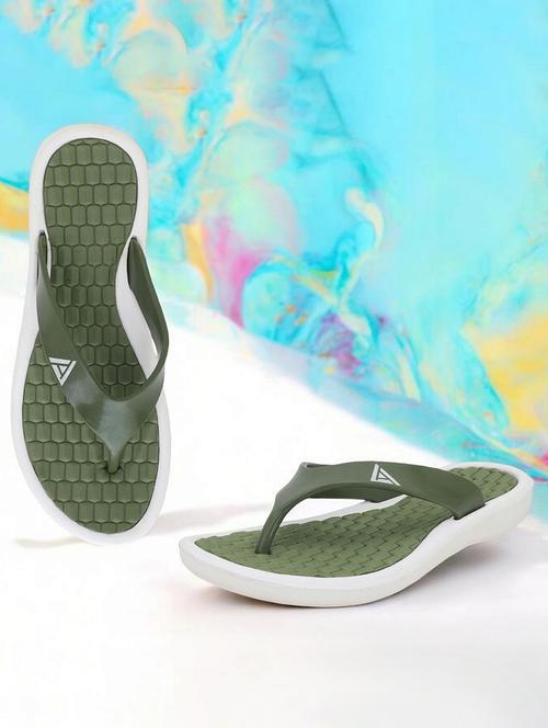 women solid green slip on flip flop - 22023433 -  Standard Image - 0