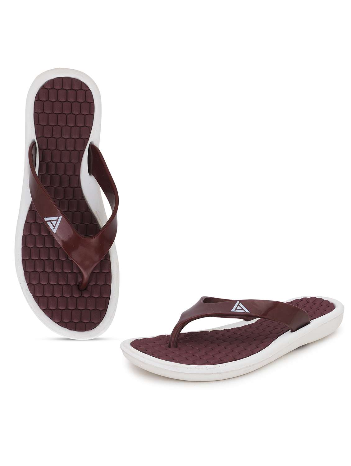 women solid maroon slip on flip flop - 22023434 -  Standard Image - 1