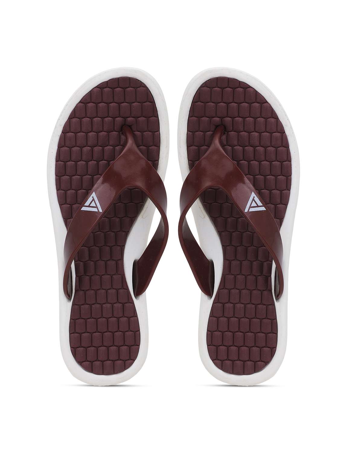women solid maroon slip on flip flop - 22023434 -  Standard Image - 4