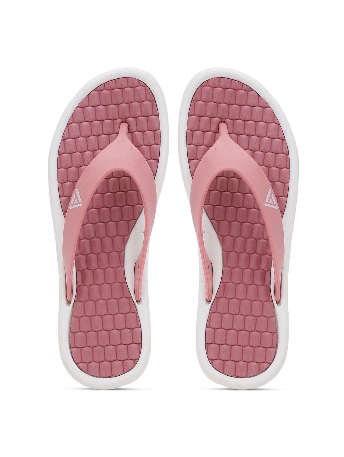 women solid peach flip flop - 22023435 -  Standard Image - 4
