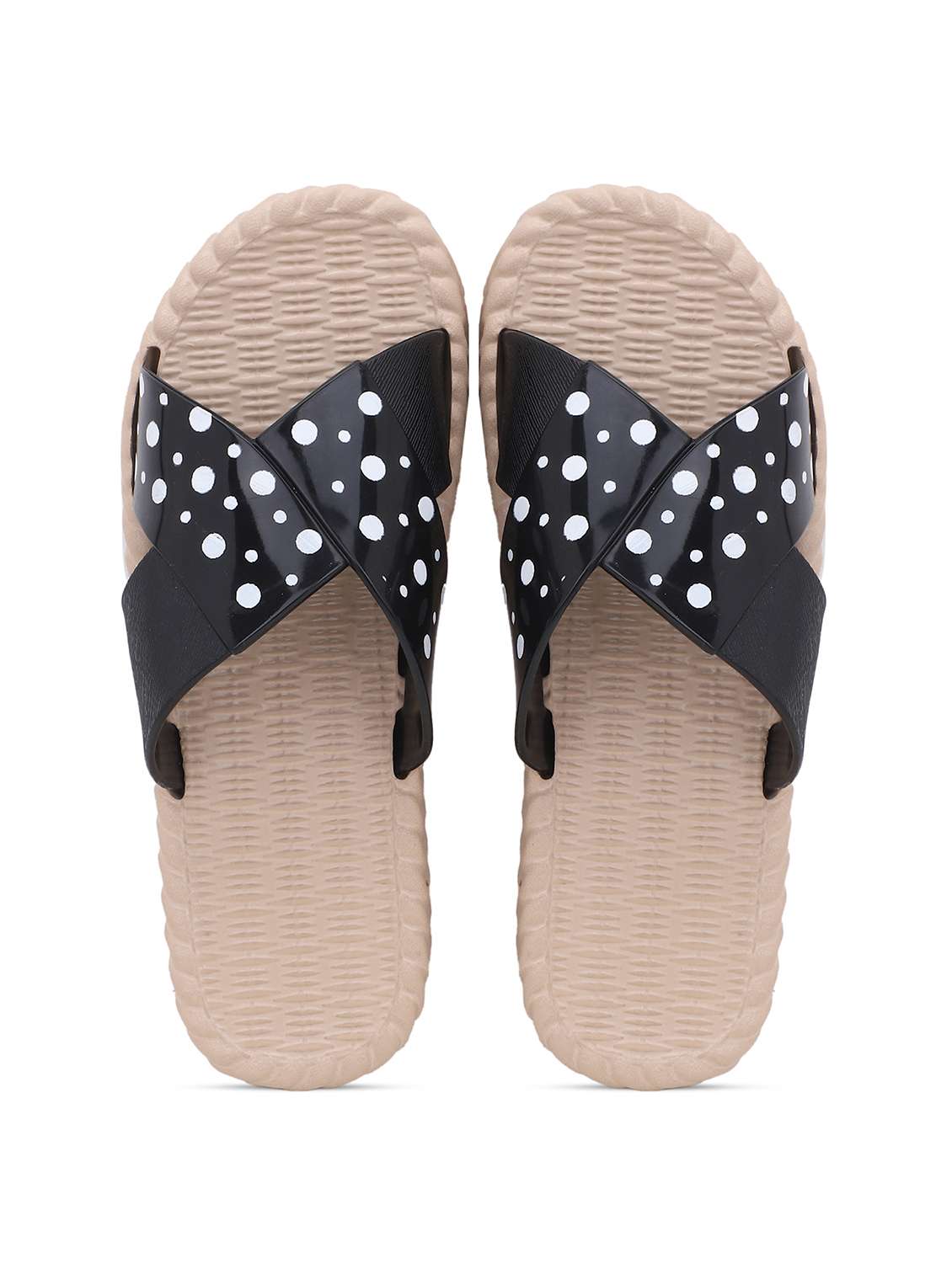 women black polka doted slides  - 22023436 -  Standard Image - 4