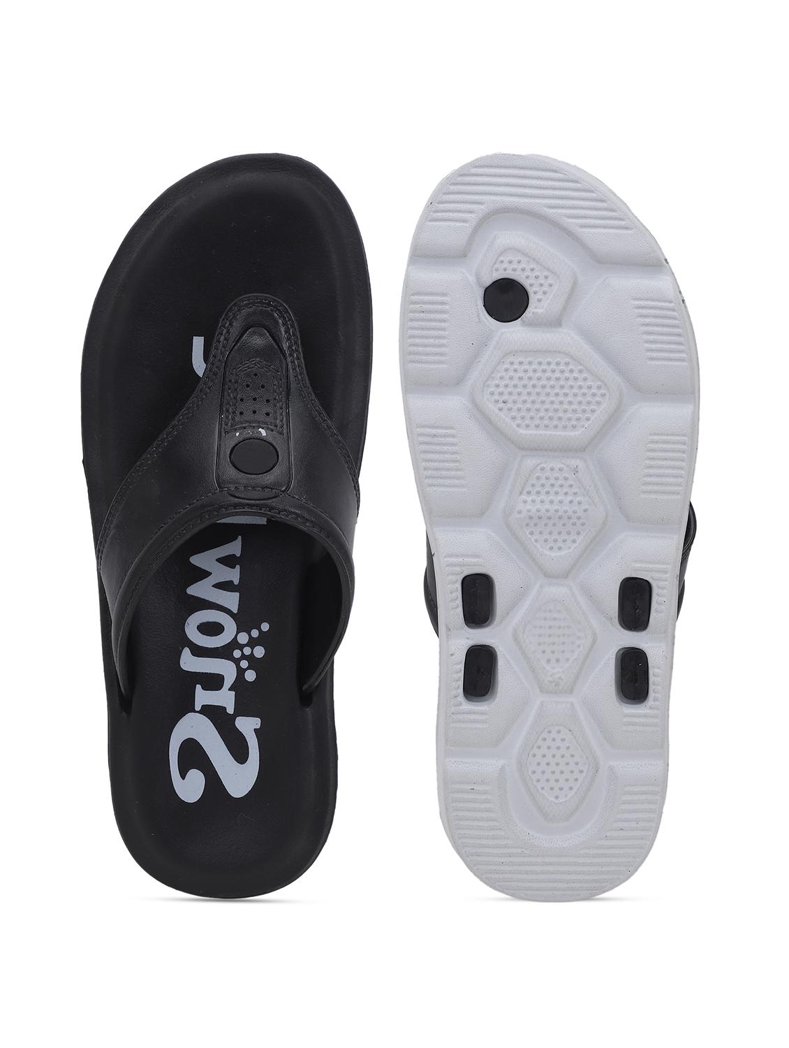 men black slip on flip flop - 22023448 - Standard Image - 4