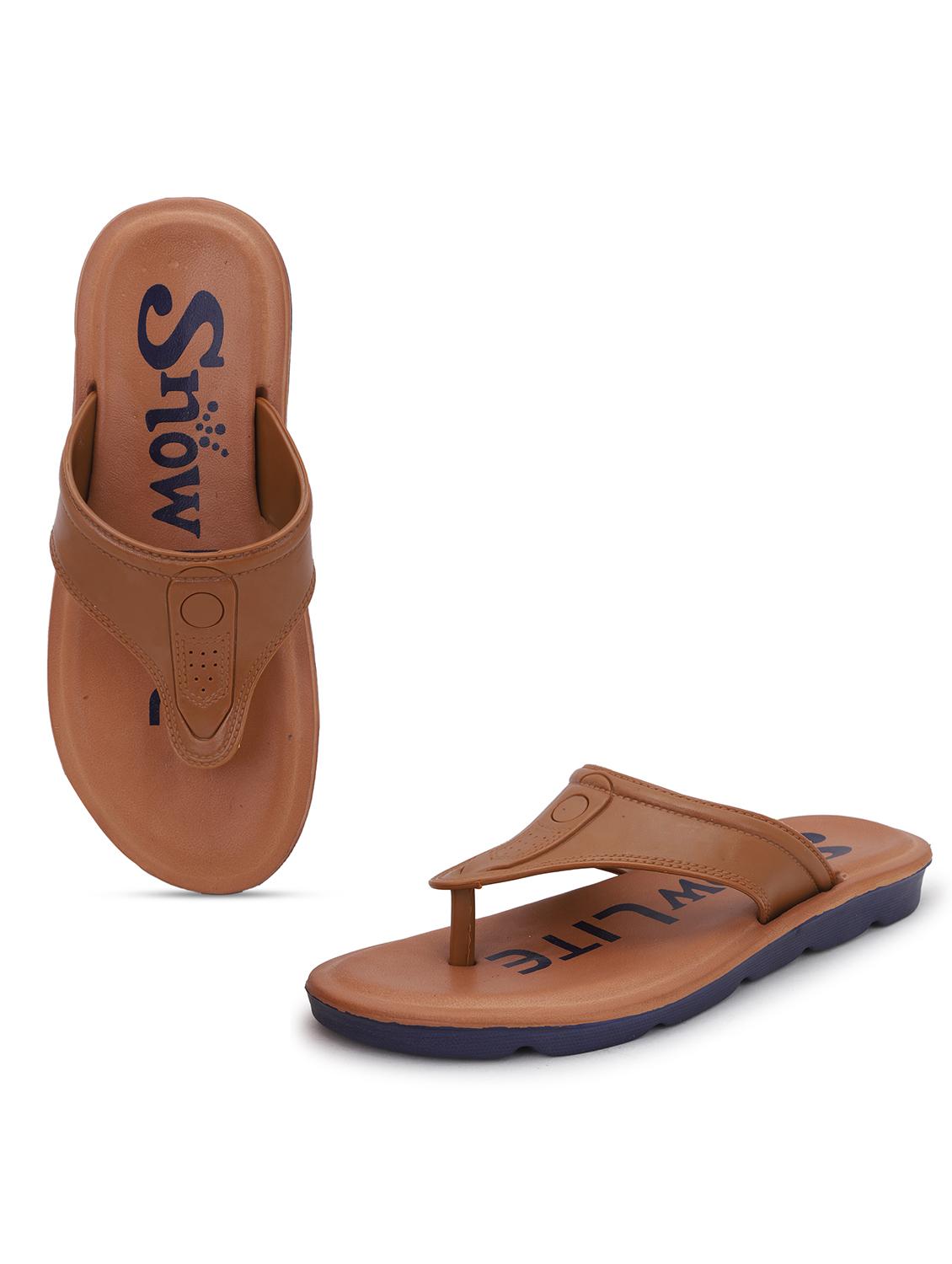 men brown slip on flip flop - 22023449 - Standard Image - 1