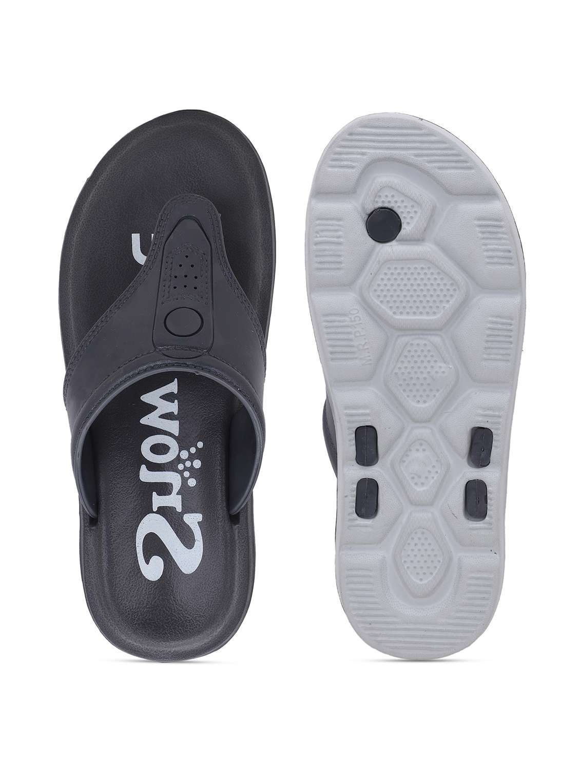 men grey slip on flip flop - 22023451 -  Standard Image - 4