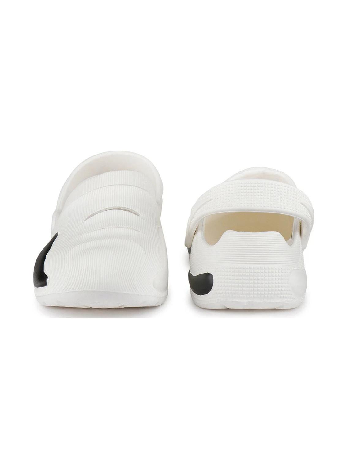 men's round toe white solid clogs - 22023984 - Standard Image - 4
