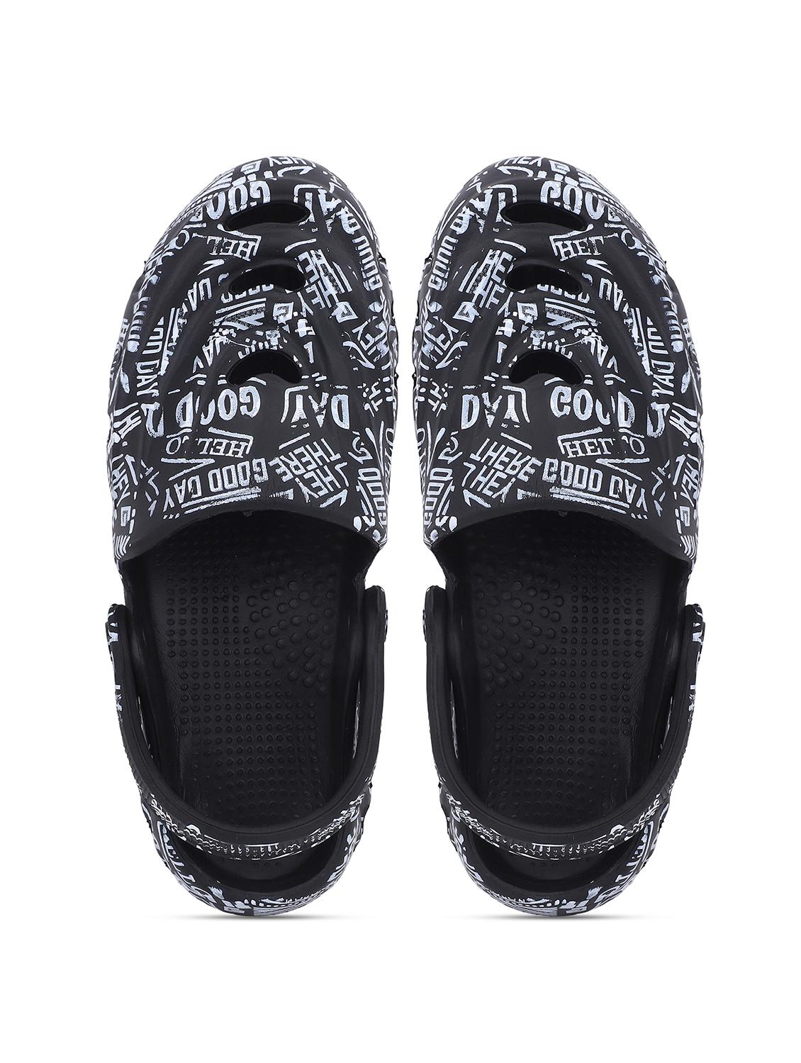 men printed black rubber clogs - 22023985 - Standard Image - 4