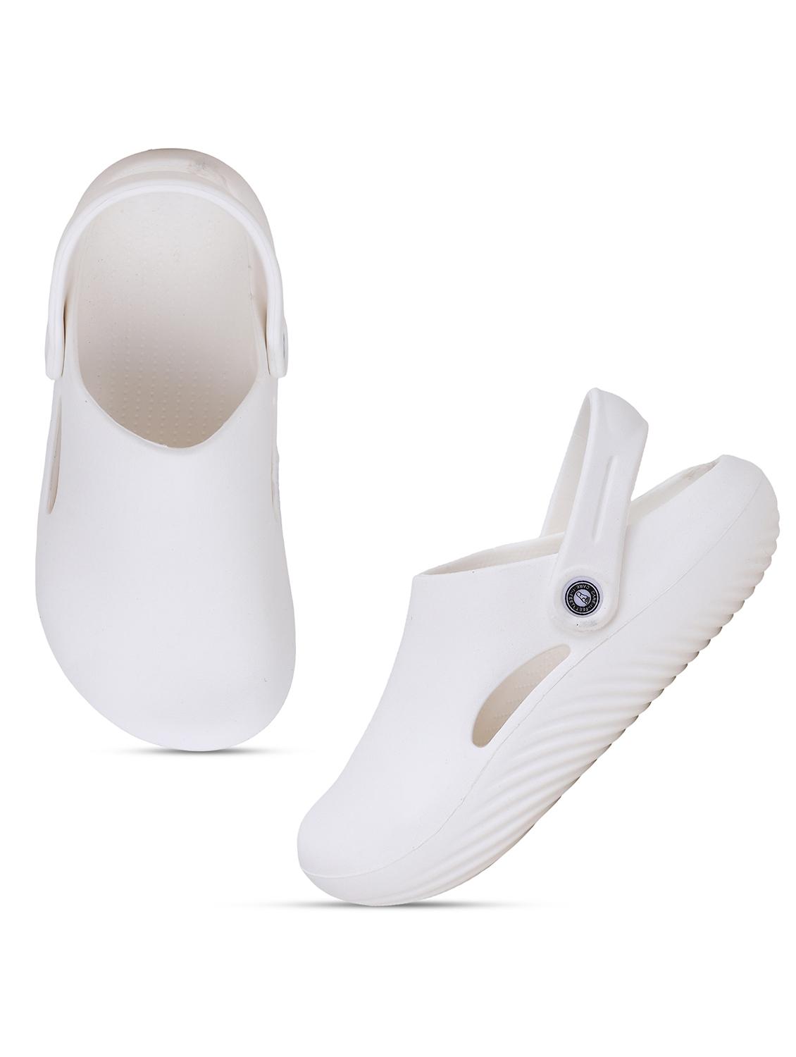 white rubber slip-on clogs for men - 22023990 -  Standard Image - 1