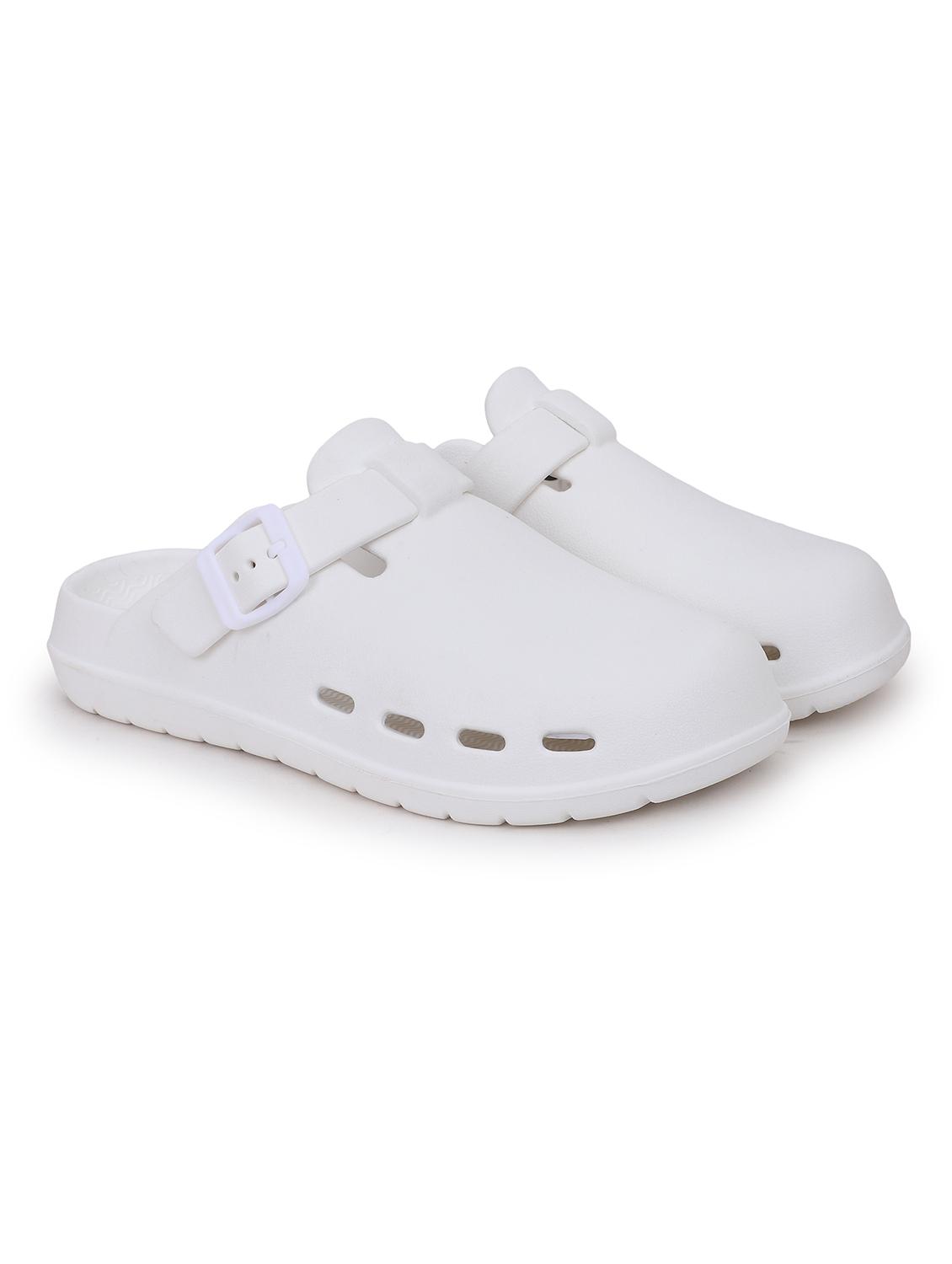 white solid rubber slip-on clogs - 22023993 -  Standard Image - 1