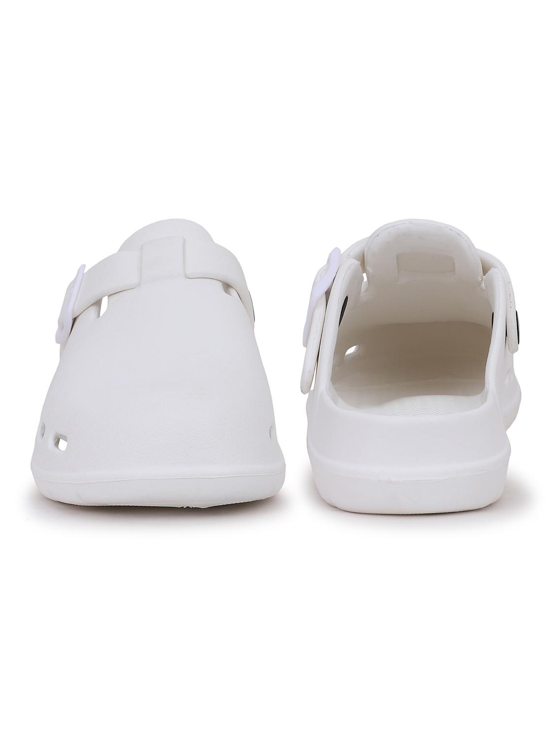 white solid rubber slip-on clogs - 22023993 - Standard Image - 4