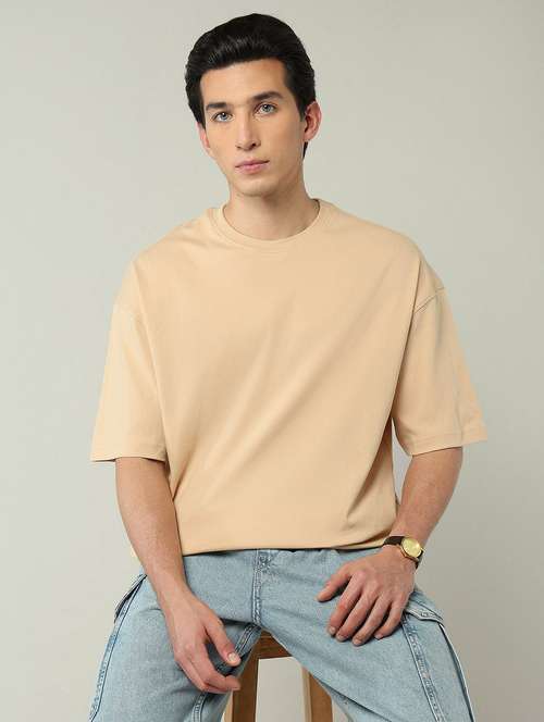 men solid short sleeve oversized t-shirt - 22024853 -  Standard Image - 0