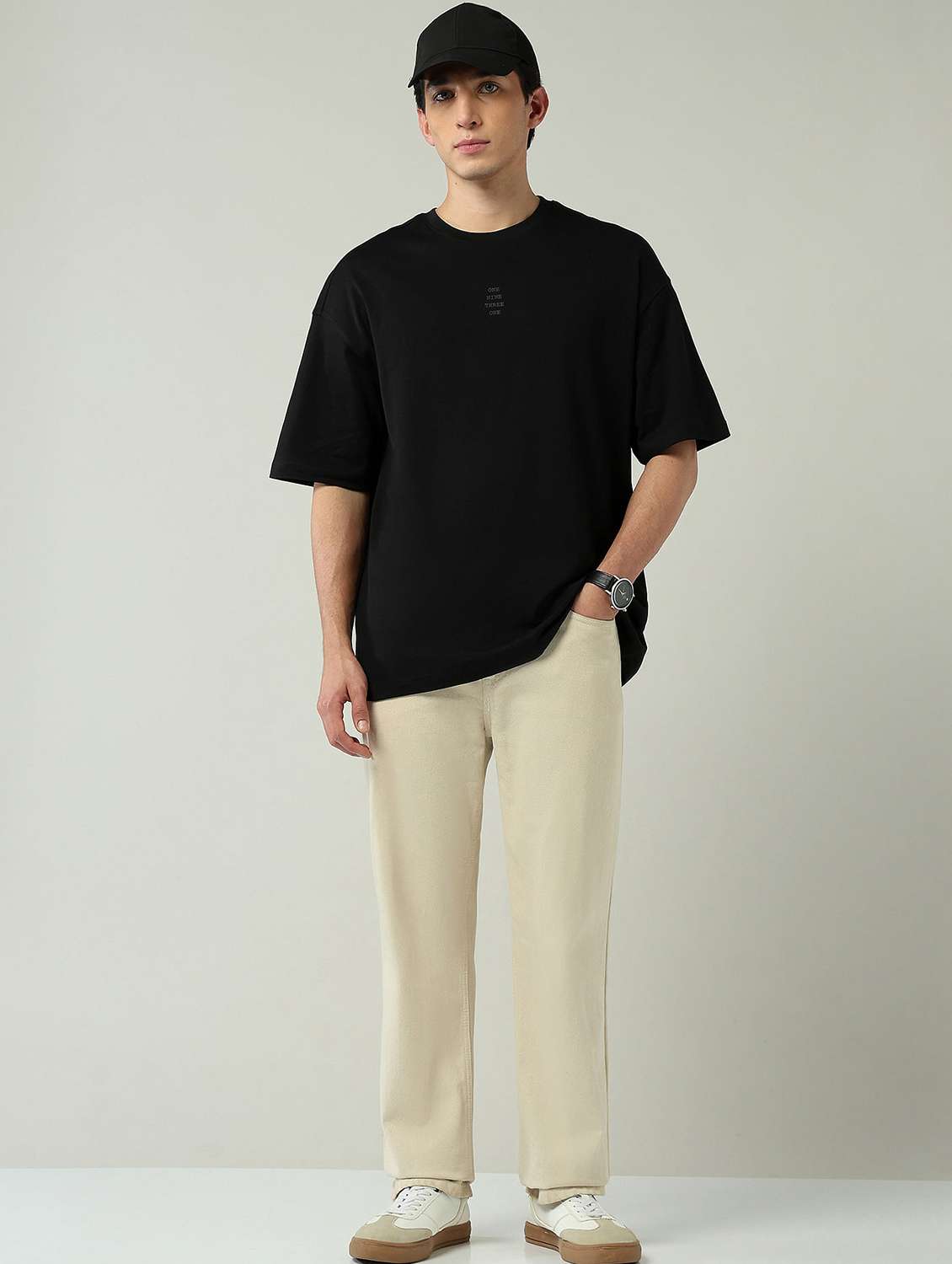 men solid short sleeve oversized t-shirt - 22024856 -  Standard Image - 4