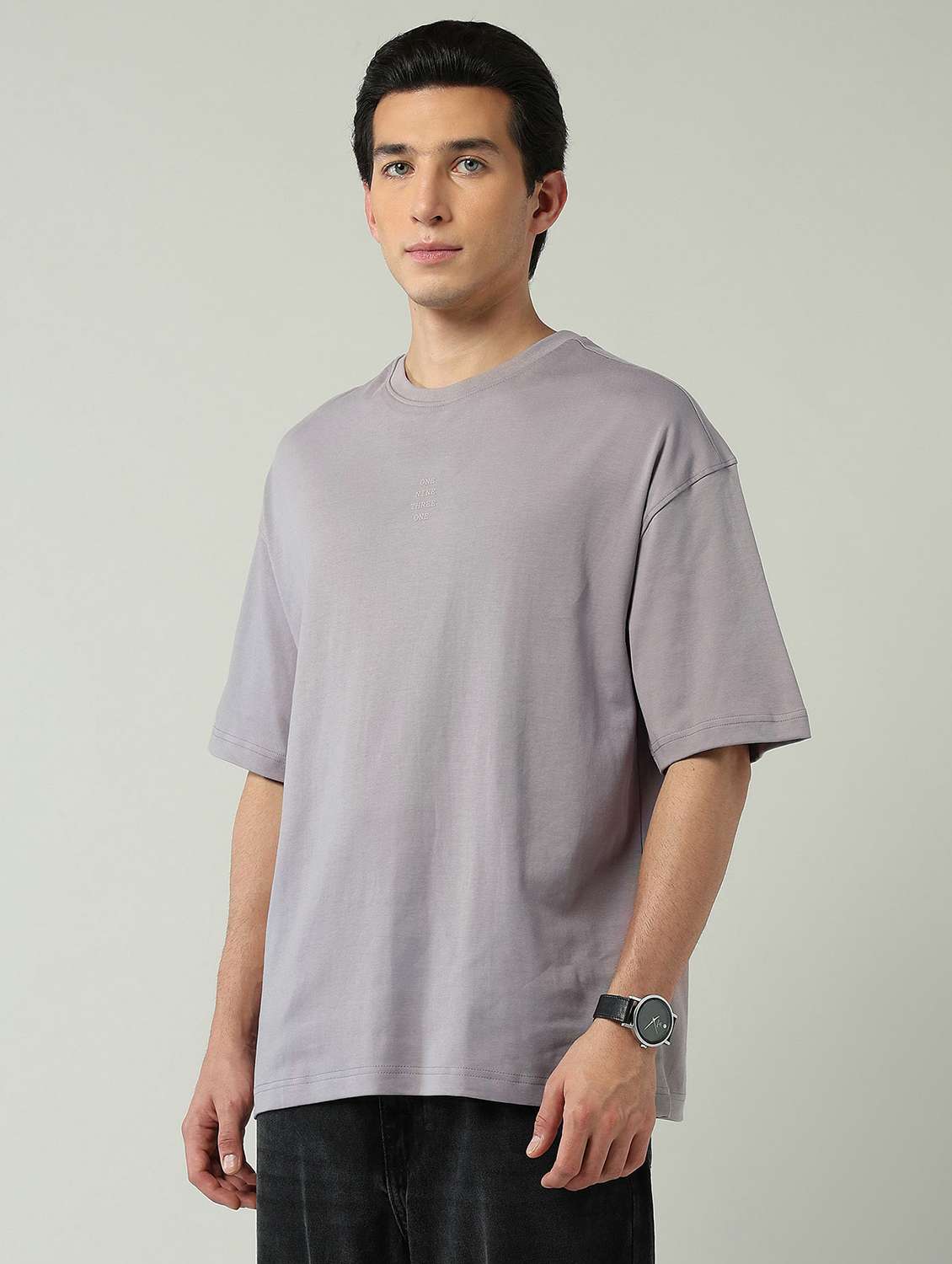 men solid short sleeve oversized t-shirt - 22024858 -  Standard Image - 1