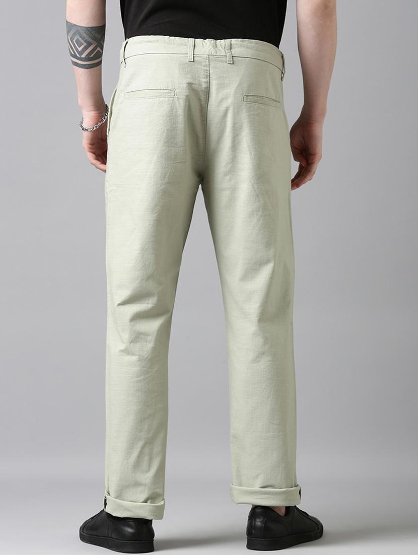 men solid mid rise relaxed trouser - 22024897 - Standard Image - 4