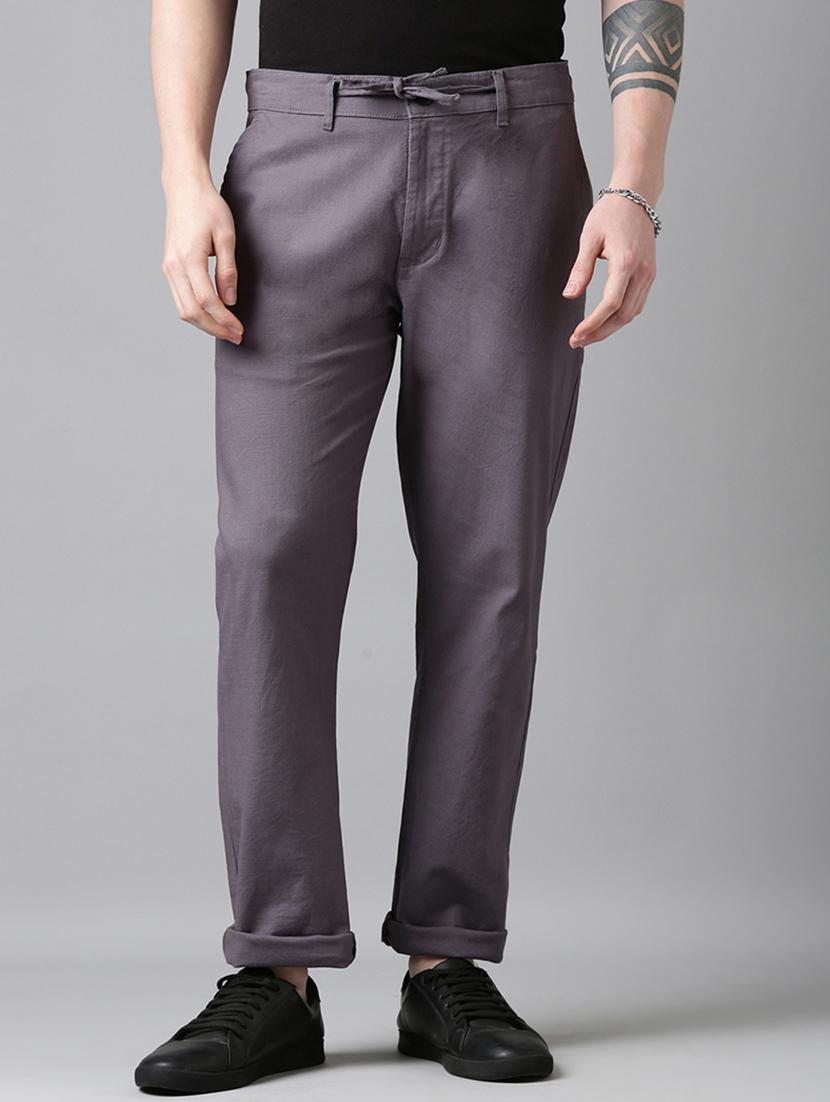 men solid mid rise relaxed chinos - 22024898 - Standard Image - 1