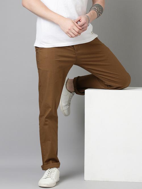 men solid mid rise relaxed chinos - 22024899 -  Standard Image - 0