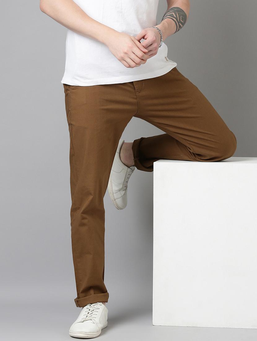 men solid mid rise relaxed chinos - 22024899 -  Zoom Image - 0