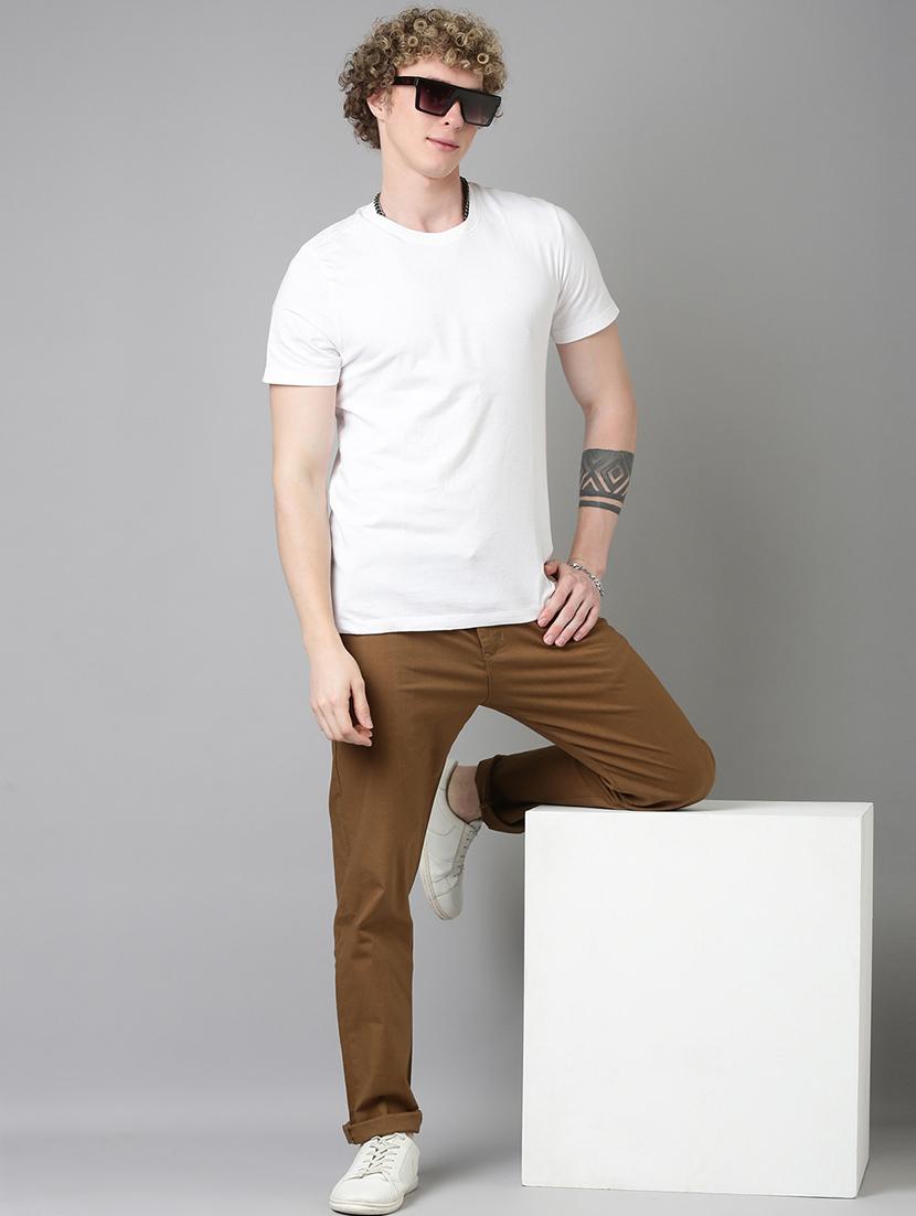 men solid mid rise relaxed chinos - 22024899 - Standard Image - 6