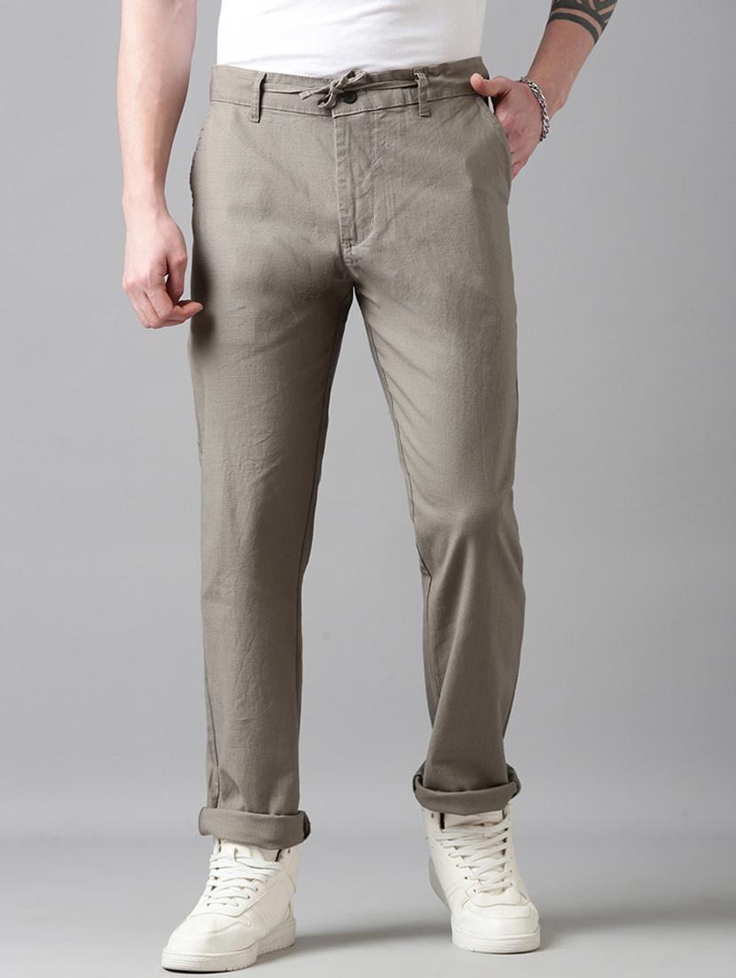 men solid mid rise relaxed chinos - 22024900 - Standard Image - 4