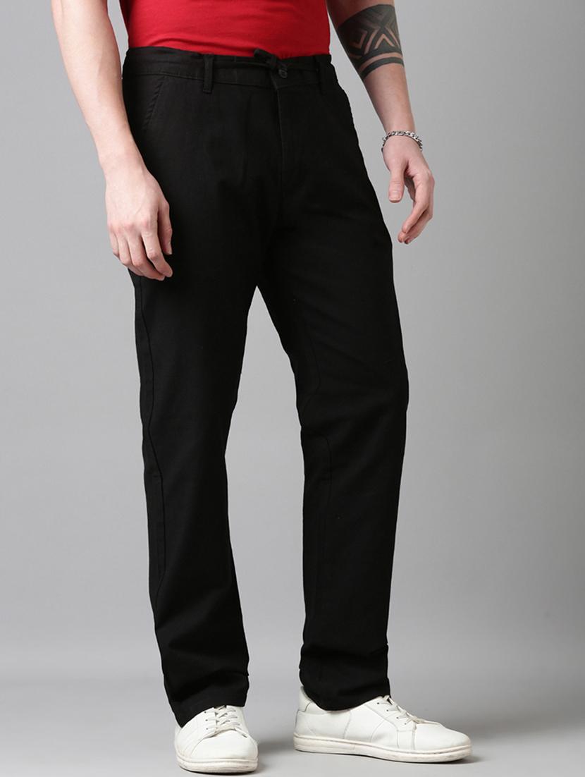 men solid mid rise relaxed chinos - 22024901 -  Standard Image - 1