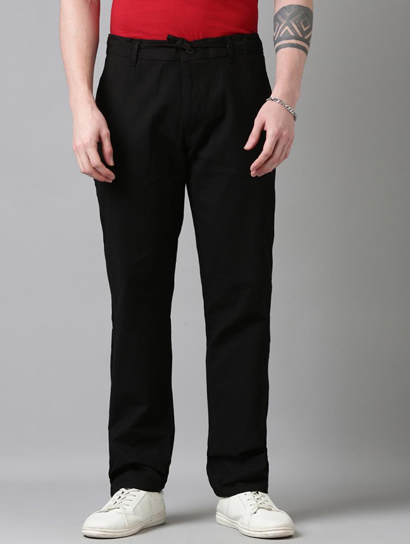 men solid mid rise relaxed chinos - 22024901 - Standard Image - 4