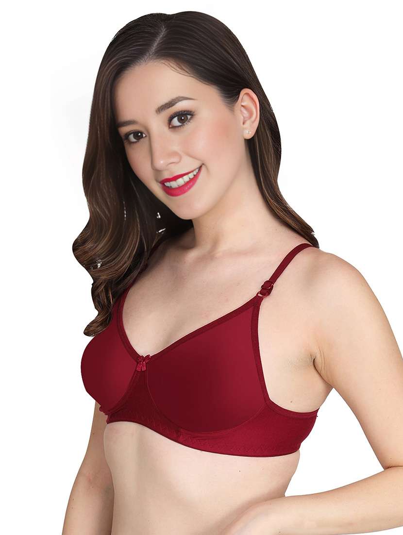 women pack of 6 solid non wired t-shirt bra - 22024917 -  Standard Image - 1