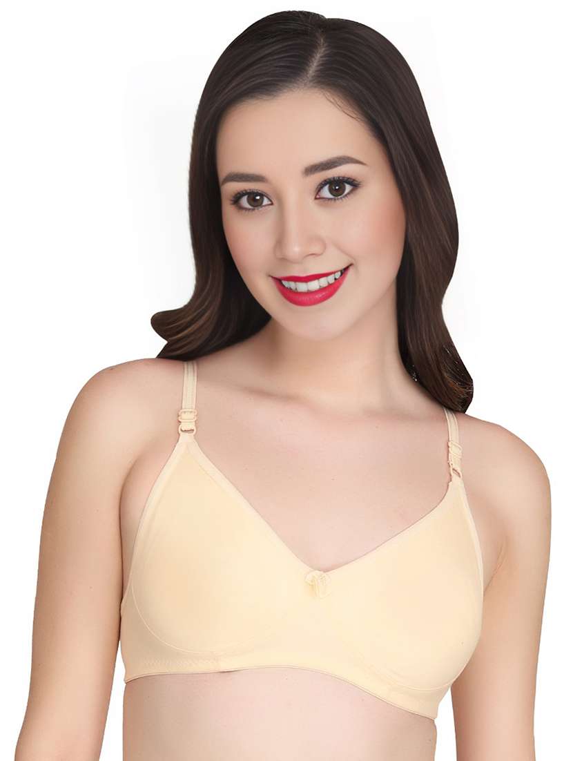 women pack of 6 solid non wired t-shirt bra - 22024954 -  Standard Image - 1