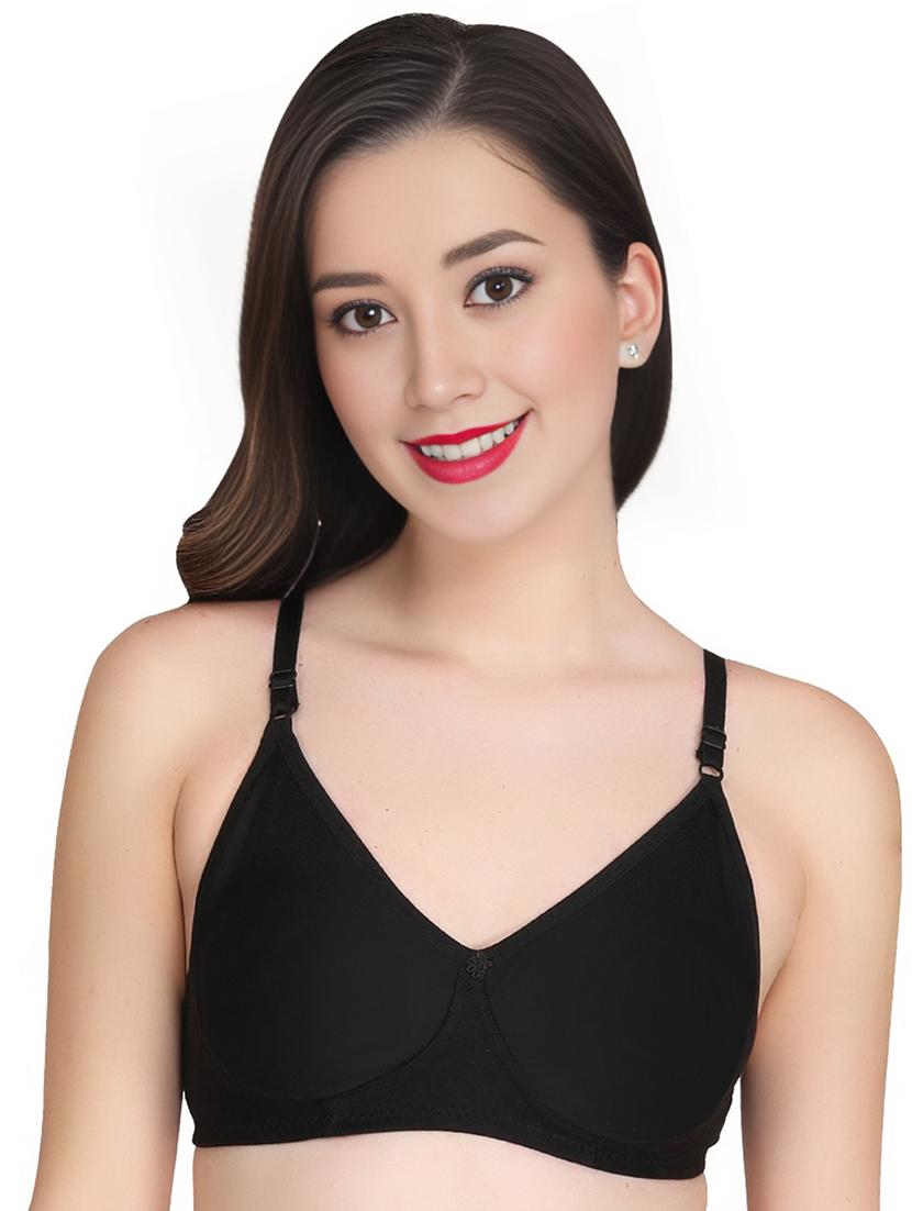 women pack of 6 solid non wired t-shirt bra - 22024967 -  Standard Image - 1