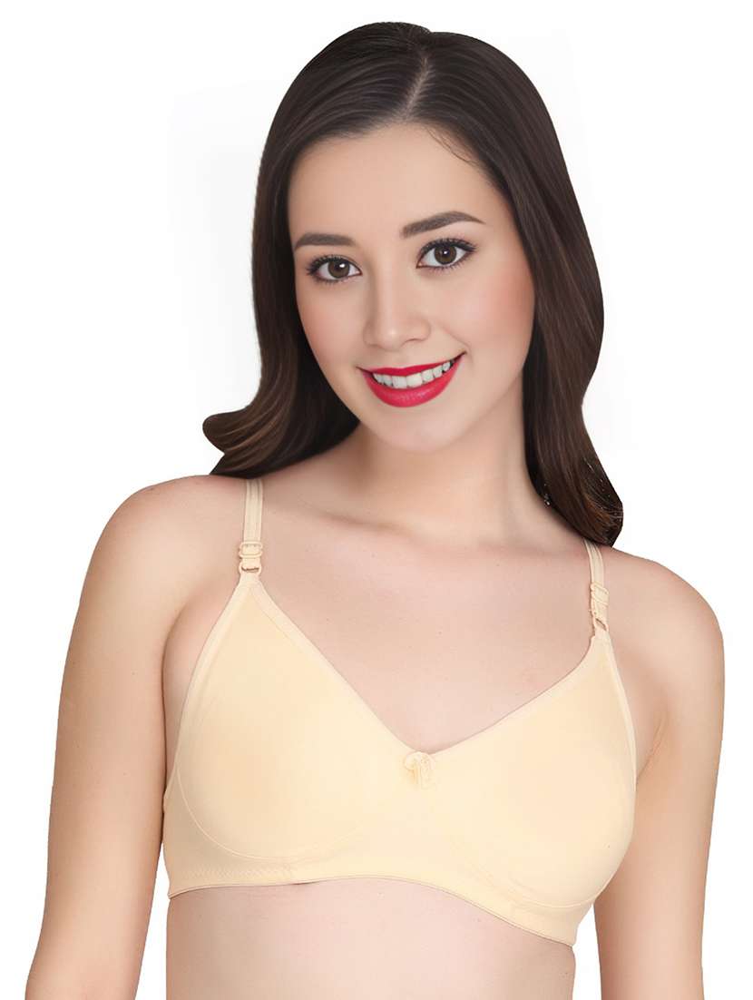 women pack of 5 solid non wired t-shirt bra - 22025048 -  Standard Image - 1