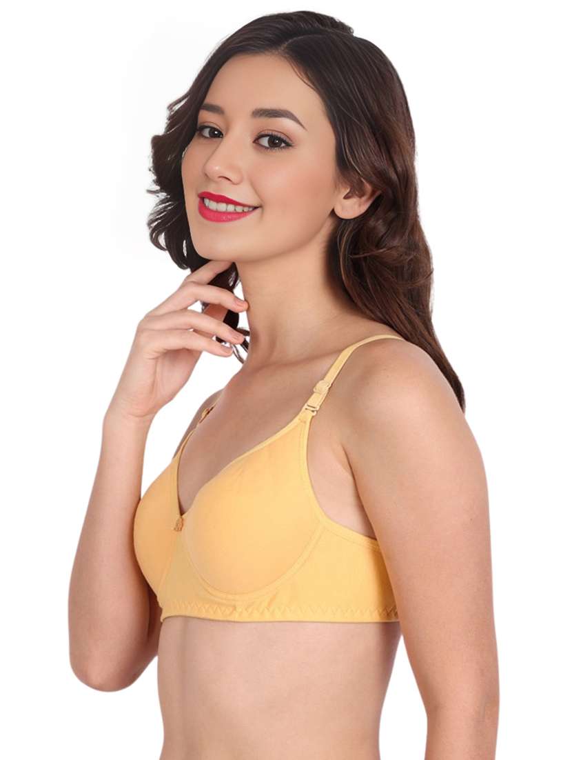 women pack of 4 solid non wired t-shirt bra - 22025076 -  Standard Image - 1